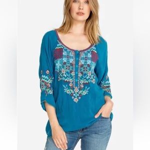 Johnny Was embroidered Muna tunic blouse